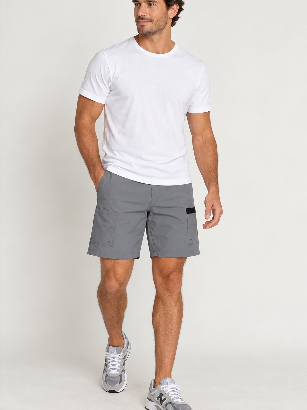 Magellan Outdoors Gray Cargo Shorts with Utility Pockets